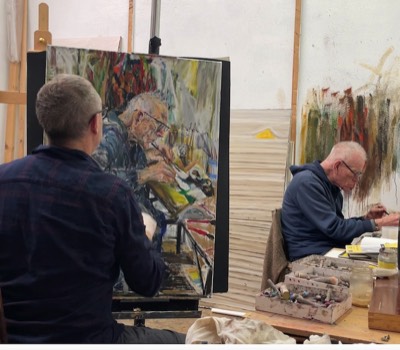  Nick Miller & Patrick Hall - Sundays painting. Co Sligo, studio, 2021. 