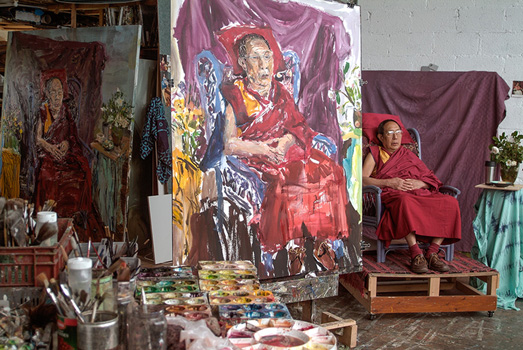 S-Doc-Rinpoche,-watercolour-&#38;-Oil